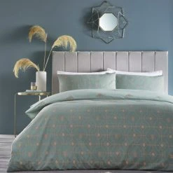 Furn Furn. Bee Deco Eau De Nil Duvet Cover And Pillowcase Set