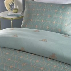 Furn Furn. Bee Deco Eau De Nil Duvet Cover And Pillowcase Set -pillowcase shop 30803612 alt02