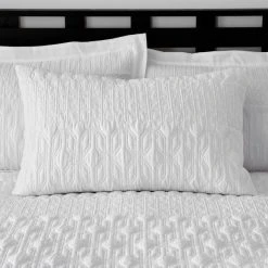 Dunelm Billie White Standard Pillowcase Pair