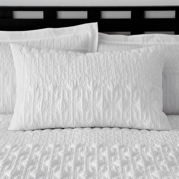 Dunelm Billie White Standard Pillowcase Pair 3 Dunelm Billie White Standard Pillowcase Pair