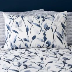 Dunelm Zen Navy Standard Pillowcase Pair