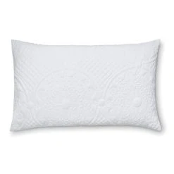 Dunelm Mandalay White Standard Pillowcase Pair -pillowcase shop 30807324 alt02