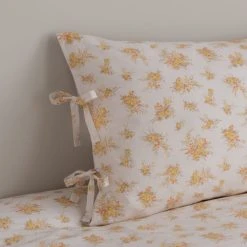 Dunelm Heidi Floral Lemon Recycled Cotton Duvet Cover And Pillowcase Set -pillowcase shop 30807691 alt02