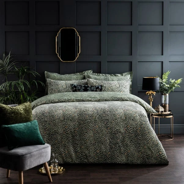 Dunelm Paradise Spot Green Duvet Cover And Pillowcase Set 3 Dunelm Paradise Spot Green Duvet Cover And Pillowcase Set