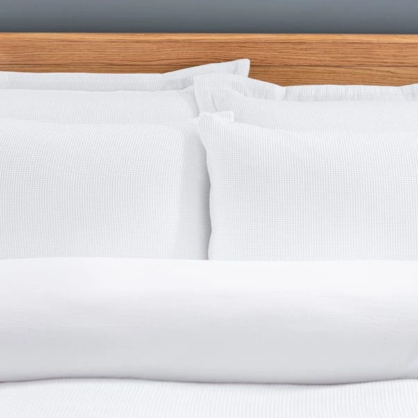 Dunelm Alston Waffle White Duvet Cover And Pillowcase Set 7 Dunelm Alston Waffle White Duvet Cover And Pillowcase Set - Image 5