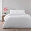 Dunelm Alford Textured White Duvet Cover And Pillowcase Set -pillowcase shop 30807740