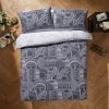 Natural History Museum Waterhouse Charcoal Duvet Cover And Pillowcase Set -pillowcase shop 30807761
