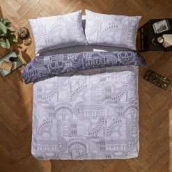 Natural History Museum Waterhouse Charcoal Duvet Cover And Pillowcase Set -pillowcase shop 30807761 alt01