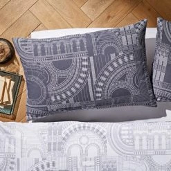 Natural History Museum Waterhouse Charcoal Duvet Cover And Pillowcase Set -pillowcase shop 30807761 alt04