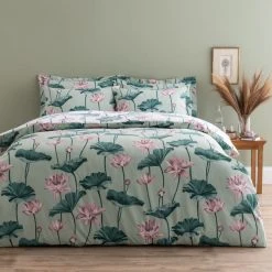 Dunelm Lilypad Blush Duvet Cover And Pillowcase Set -pillowcase shop 30807769 alt01