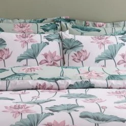 Dunelm Lilypad Blush Duvet Cover And Pillowcase Set -pillowcase shop 30807769 alt02