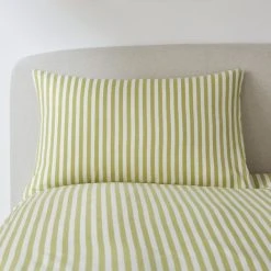 Dunelm Payton Stripe Green Duvet Cover And Pillowcase Set 10 Dunelm Payton Stripe Green Duvet Cover And Pillowcase Set -pillowcase shop 30810992 alt02
