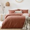 The Linen Yard Claybourne Pecan 100% Cotton Duvet Cover & Pillowcase Set