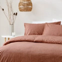 The Linen Yard Claybourne Pecan 100% Cotton Duvet Cover & Pillowcase Set -pillowcase shop 30824025 alt02