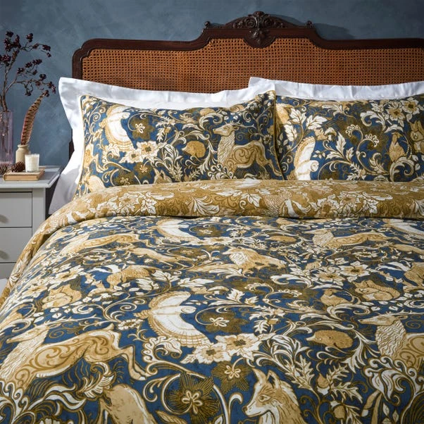 Paoletti Harewood Blue 100% Cotton Duvet Cover & Pillowcase Set 4 Paoletti Harewood Blue 100% Cotton Duvet Cover & Pillowcase Set - Image 2
