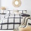 The Linen Yard Faux Mohair Stripe Navy 100% Cotton Duvet Cover & Pillowcase Set -pillowcase shop 30824158