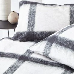 The Linen Yard Faux Mohair Stripe Navy 100% Cotton Duvet Cover & Pillowcase Set -pillowcase shop 30824158 alt03