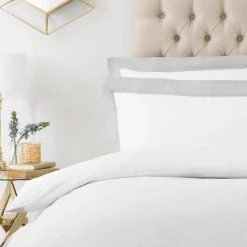 Paoletti Harvard Grey 100% Cotton Duvet Cover & Pillowcase Set -pillowcase shop 30824669 alt02