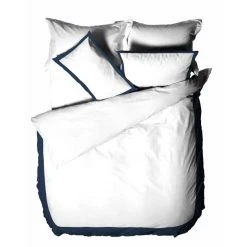 Paoletti Harvard Navy 100% Cotton Duvet Cover & Pillowcase Set -pillowcase shop 30824670 alt03
