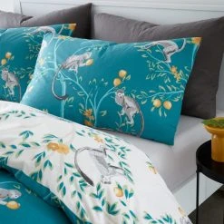 Catherine Lansfield Tropic Monkey Duvet Cover & Pillowcase Set -pillowcase shop 30828919 alt02