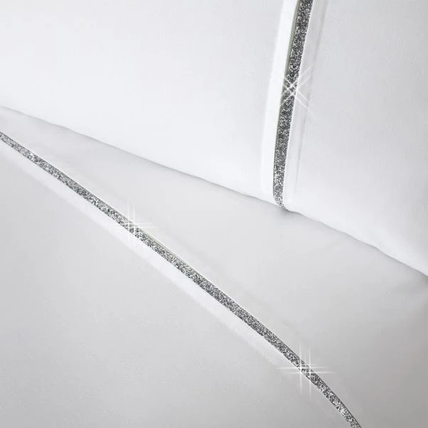 Catherine Lansfield Sparkle Bands Duvet Cover & Pillowcase Set 6 Catherine Lansfield Sparkle Bands Duvet Cover & Pillowcase Set - Image 4
