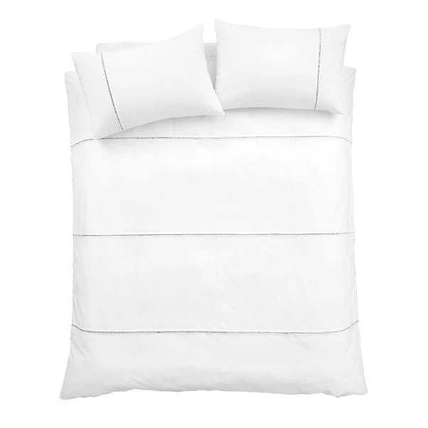 Catherine Lansfield Sparkle Bands Duvet Cover & Pillowcase Set 7 Catherine Lansfield Sparkle Bands Duvet Cover & Pillowcase Set - Image 5