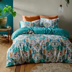 Pineapple Elephant Carnival Ani 100% Cotton Duvet Cover & Pillowcase Set