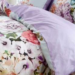 Hyperion Interiors Amaranth Floral 100% Cotton Duvet Cover & Pillowcase Set -pillowcase shop 30828958 alt03